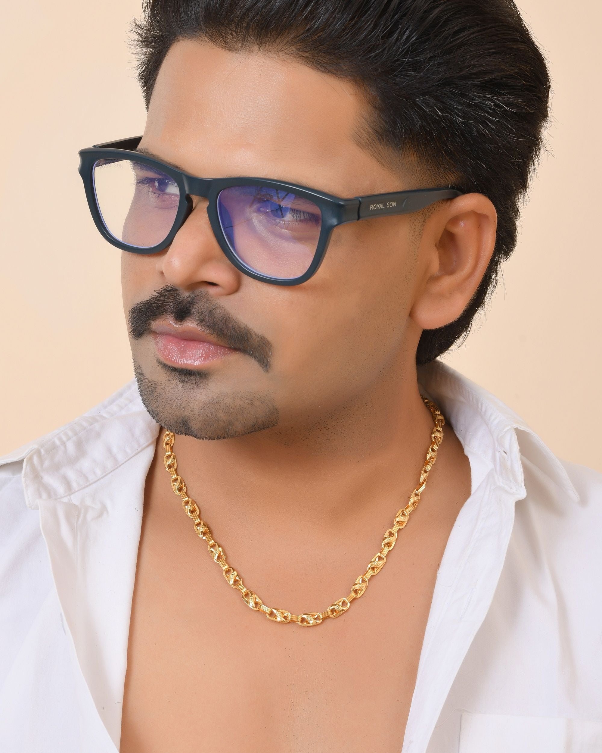 VOJ Gold Toned Elegant Designer Link Chain For Men - Dista