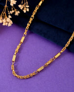Thumbnail for VOJ Gold Plated Thick Pipe Shaped Chain For Men