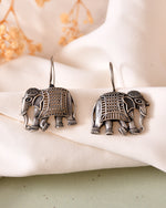 Thumbnail for VOJ Silver Toned Animal Designed Drop Earrings