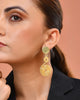 VOJ Gold Plated Twisted Designed Drop Earrings - Dista