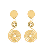 Thumbnail for VOJ Gold Plated Twisted Designed Drop Earrings