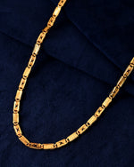 Thumbnail for VOJ Gold Plated X Designed Biscuit Chain For Men