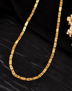 Thumbnail for VOJ Gold Plated Plain Designed Biscuit Chain For Men