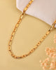 VOJ Gold Plated Square Designed Biscuit Chain For Men - Dista