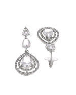 Thumbnail for VOJ Silver Toned Tear Drop Shaped Stone Ad Necklace Set - Dista