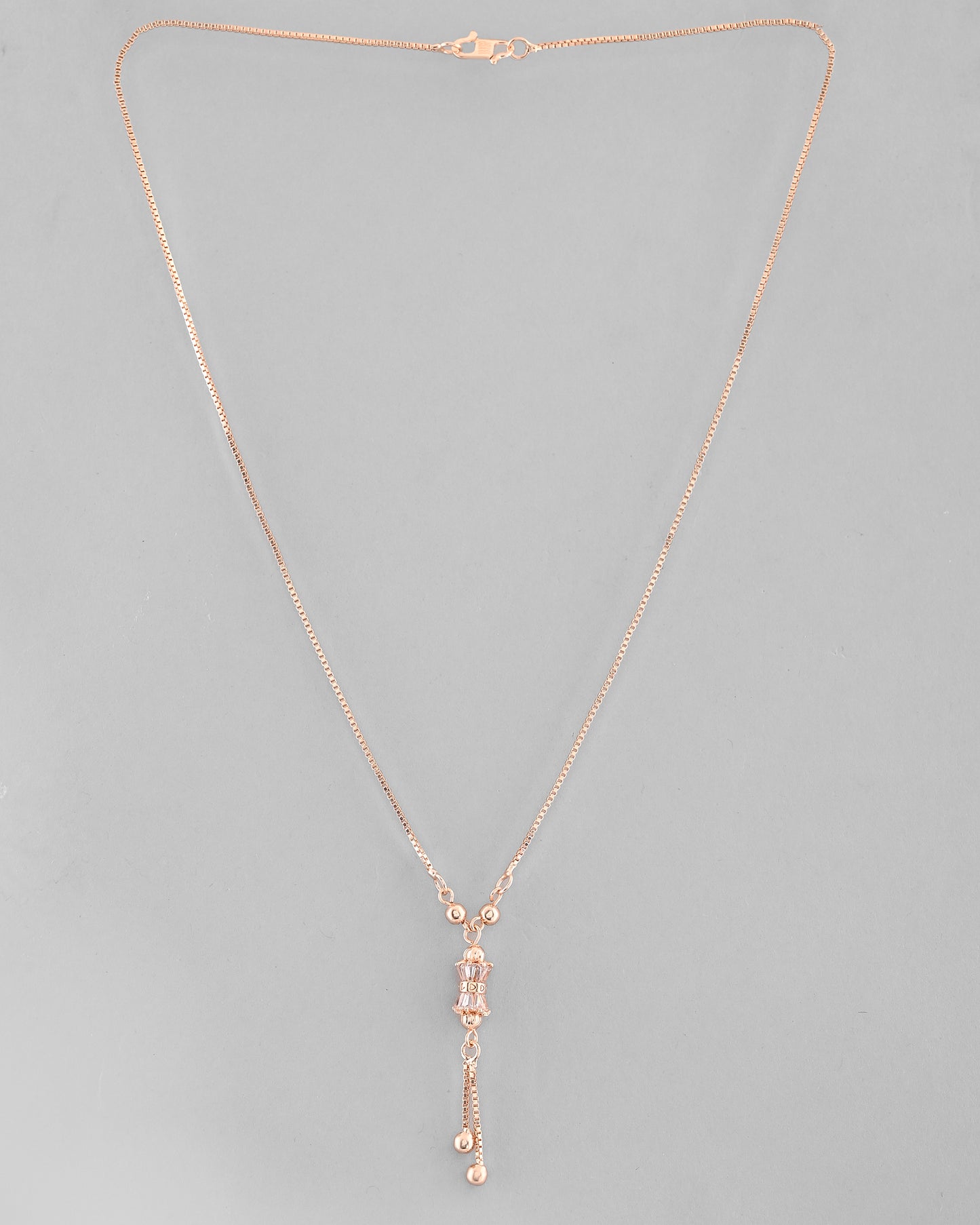 VOJ Rose Gold-Polished AD Stone Studded Chain - Distacart