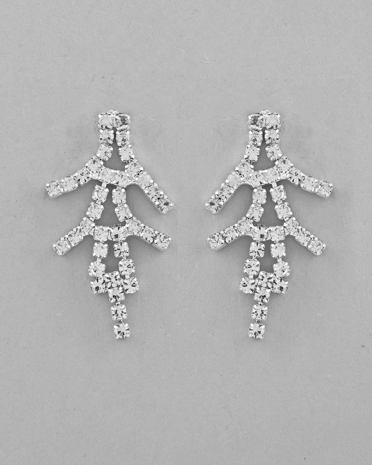 VOJ AD Stone Studded Silver Plated Designer Jewellery Set - Distacart