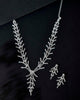VOJ AD Stone Studded Silver Plated Designer Jewellery Set - Distacart