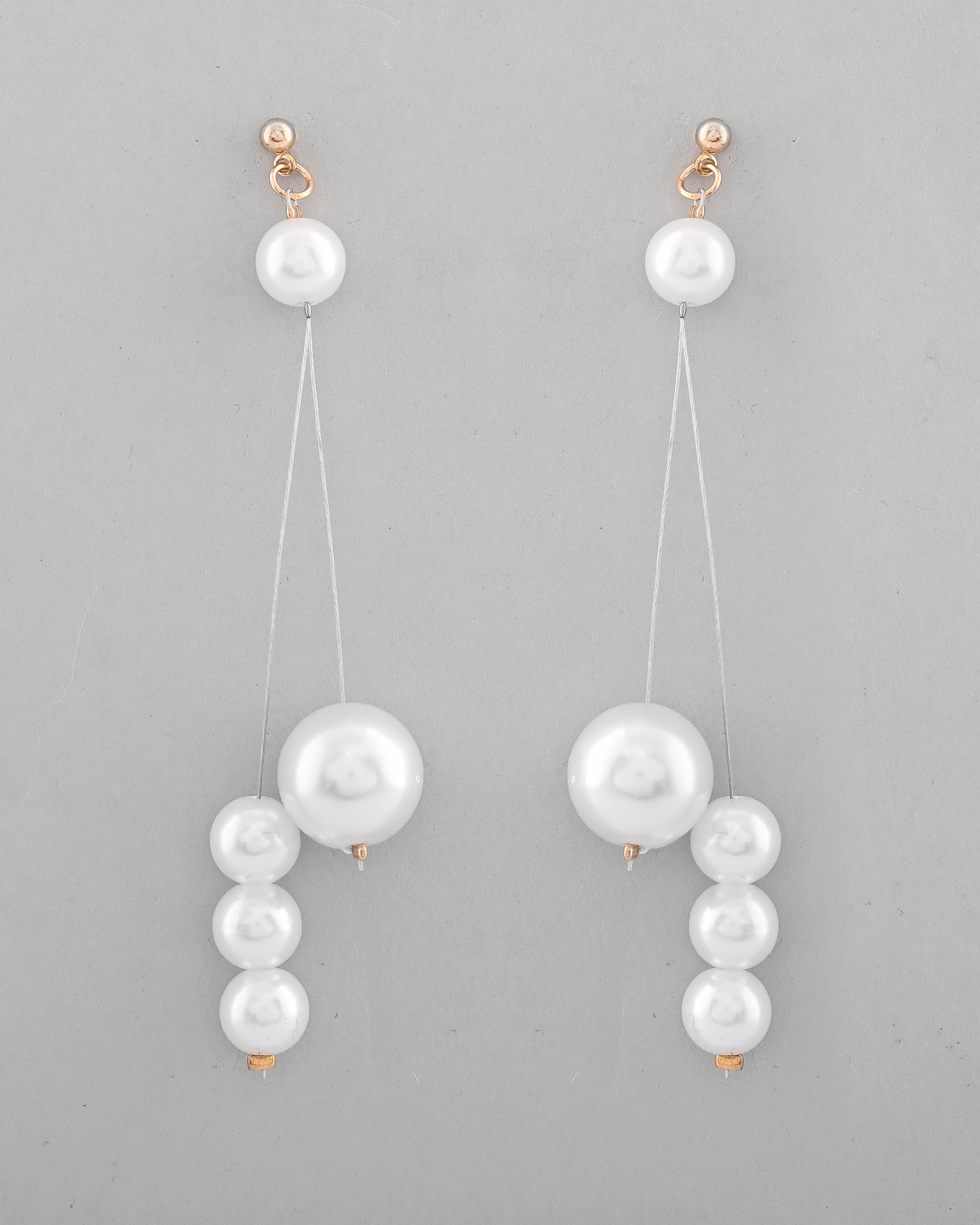 VOJ Pearl Studded Handcrafted Classic Drop Earrings - Distacart