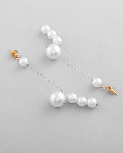 VOJ Pearl Studded Handcrafted Classic Drop Earrings - Distacart
