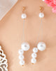 VOJ Pearl Studded Handcrafted Classic Drop Earrings - Distacart