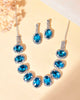 VOJ Silver Plated AD-Stone Studded With Blue Stone Choker Set - Distacart