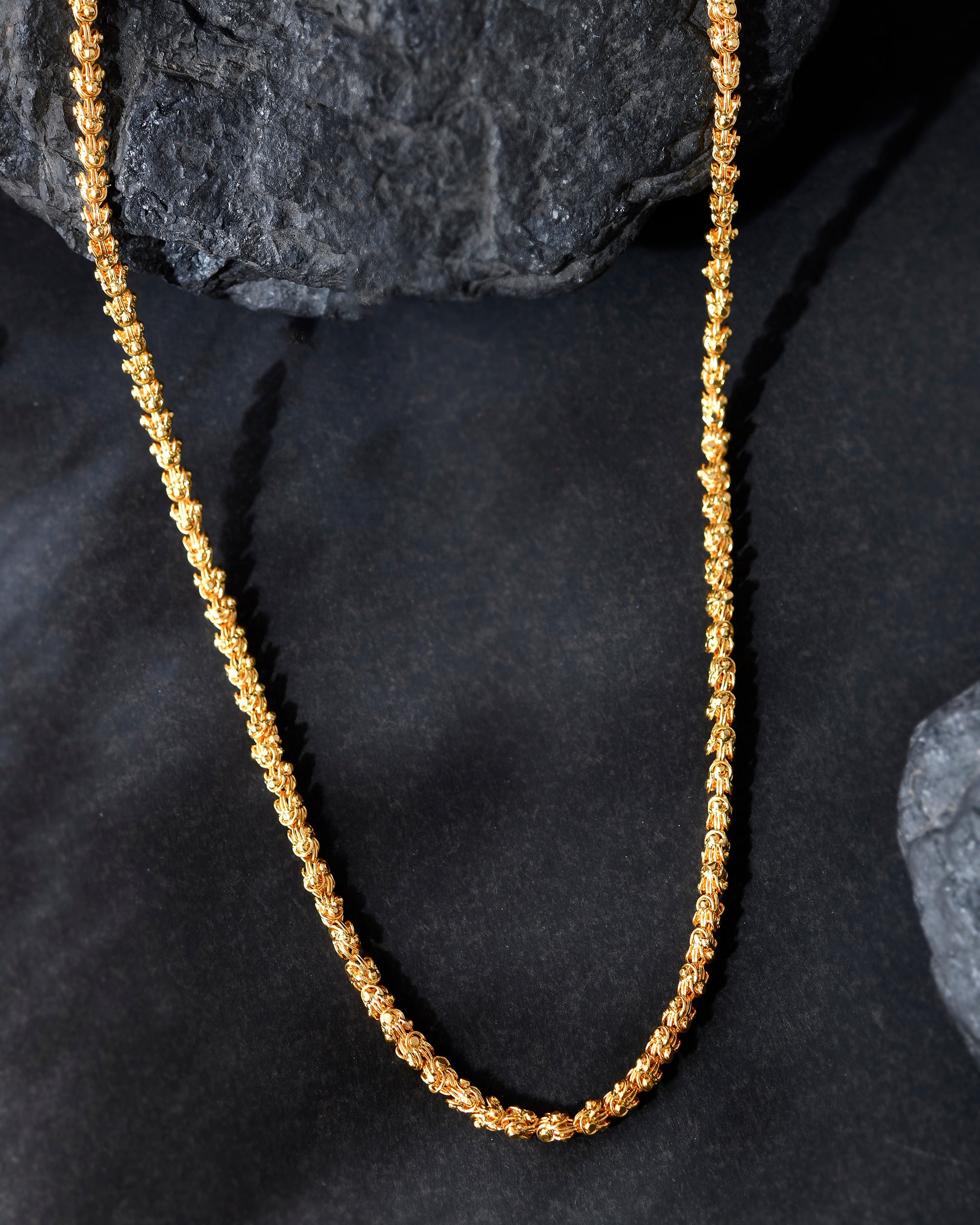 VOJ Gold-Polished EvilEye Men Designer Chain - Distacart
