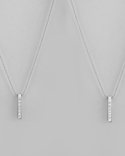 VOJ Silver Plated Couple King & Queen Chain Set - Distacart