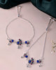 VOJ Set of 2 Silver-Plated Peacock Shaped Stone Studded Anklet - Distacart