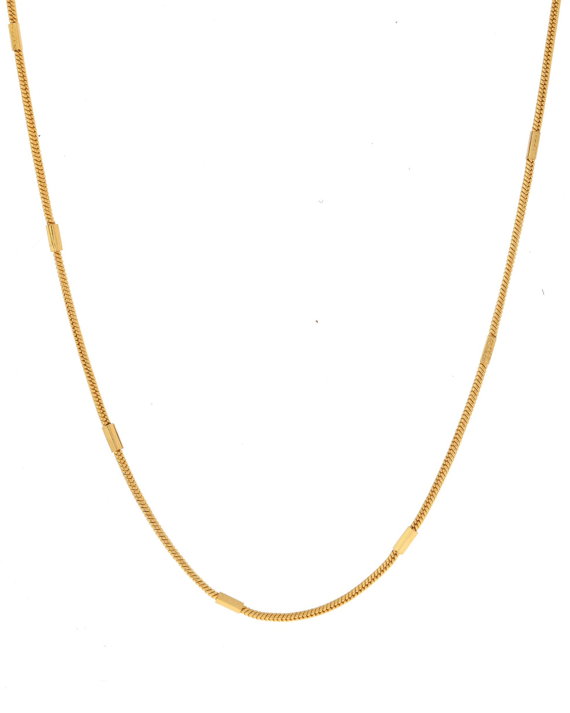 VOJ Gold-Polished Pipe Chain For Women - Distacart