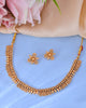 VOJ Gold-Polished Round Designed Necklace With Earrings Set - Distacart