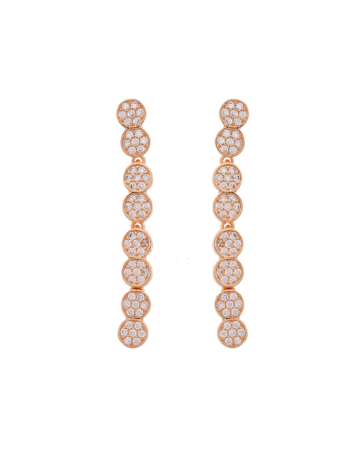 VOJ Gold-Polished Ad Stone Studded Circular Jewellery Set - Distacart