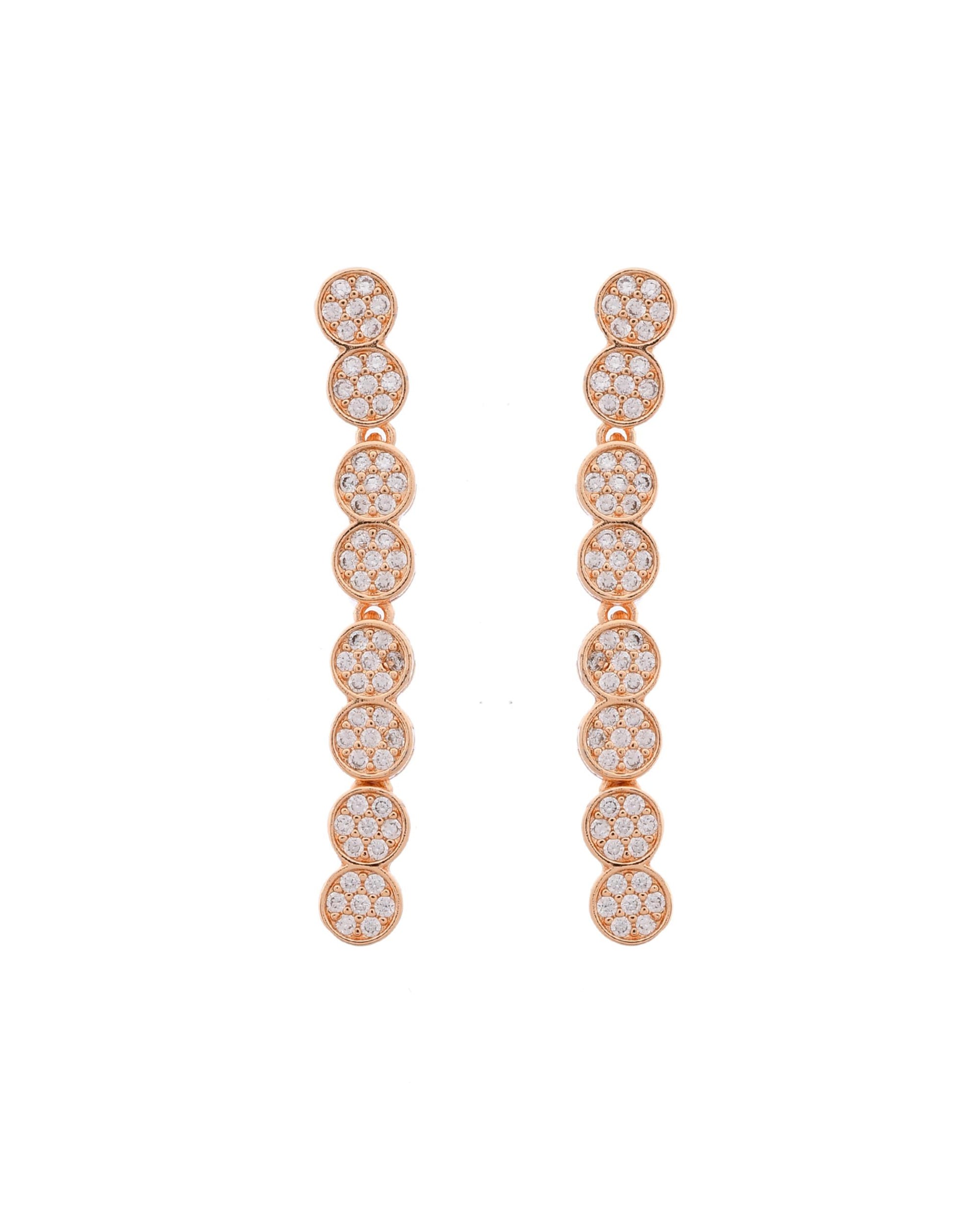 VOJ Gold-Polished Ad Stone Studded Circular Jewellery Set - Distacart