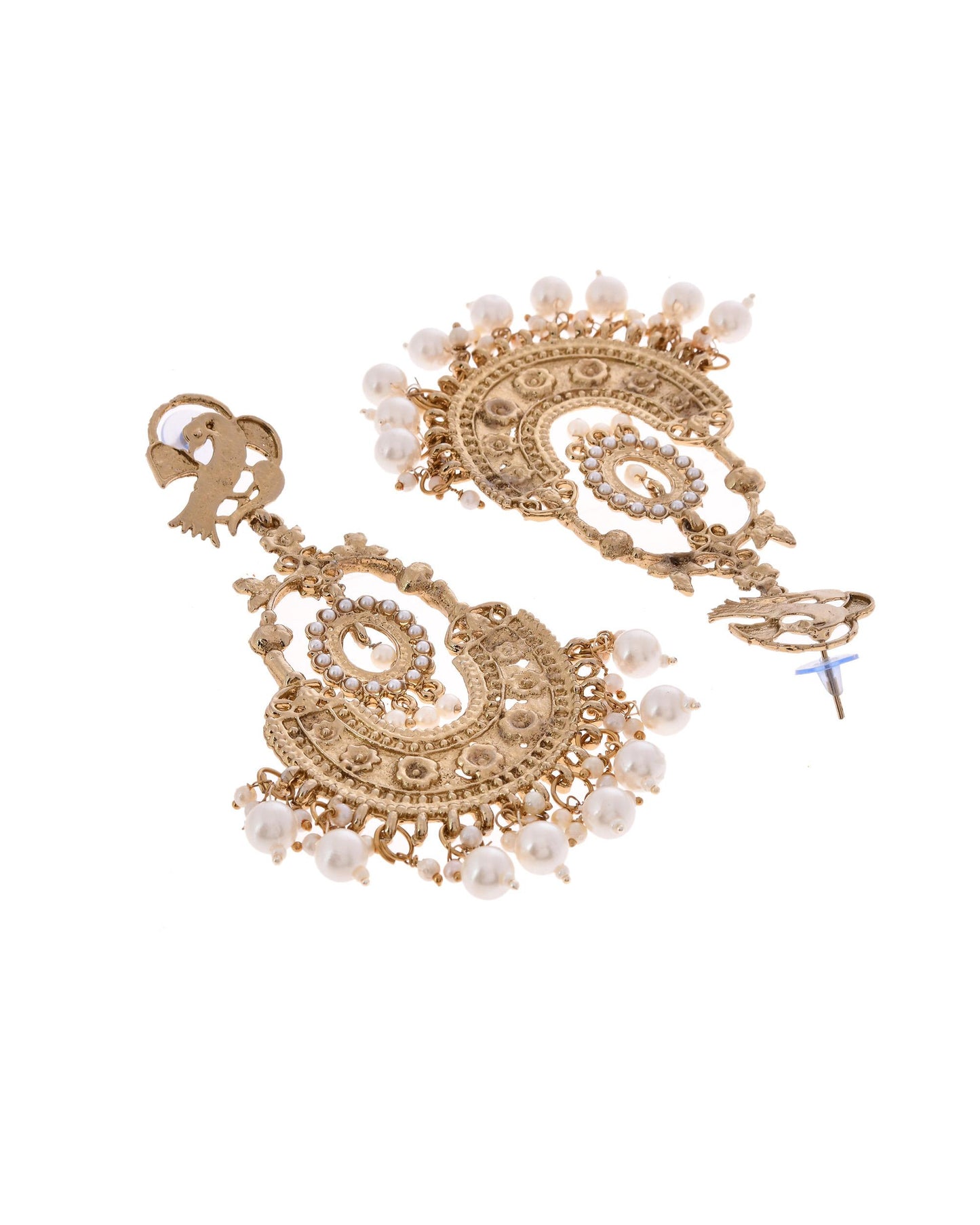VOJ Copper Plated Designer Long Drop Earrings - Distacart