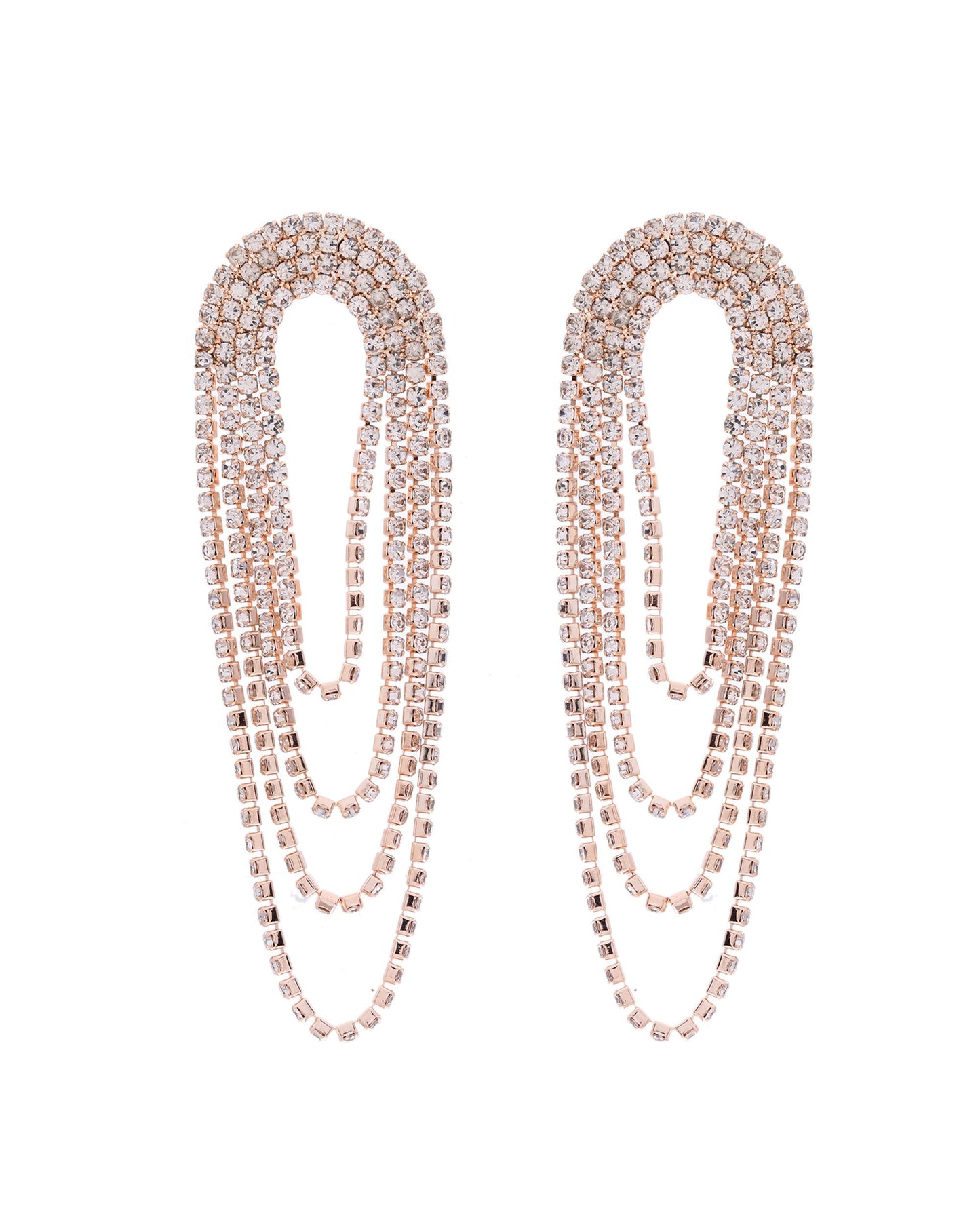 VOJ Gold-Polished Stone Studded Necklace With Earrings Set - Distacart