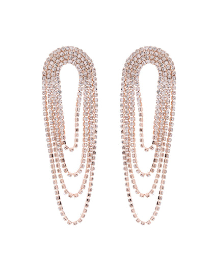 VOJ Gold-Polished Stone Studded Necklace With Earrings Set - Distacart
