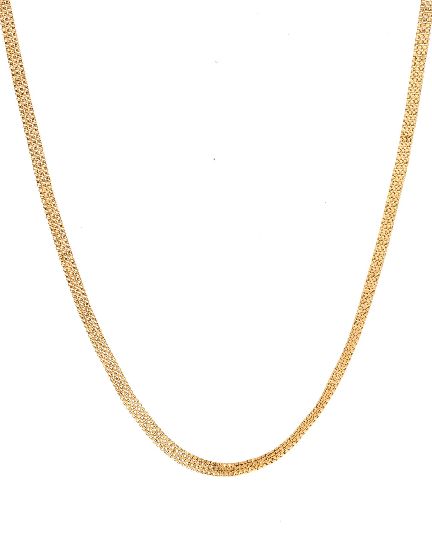 VOJ Gold-Polished Designer Box Men Chain - Distacart