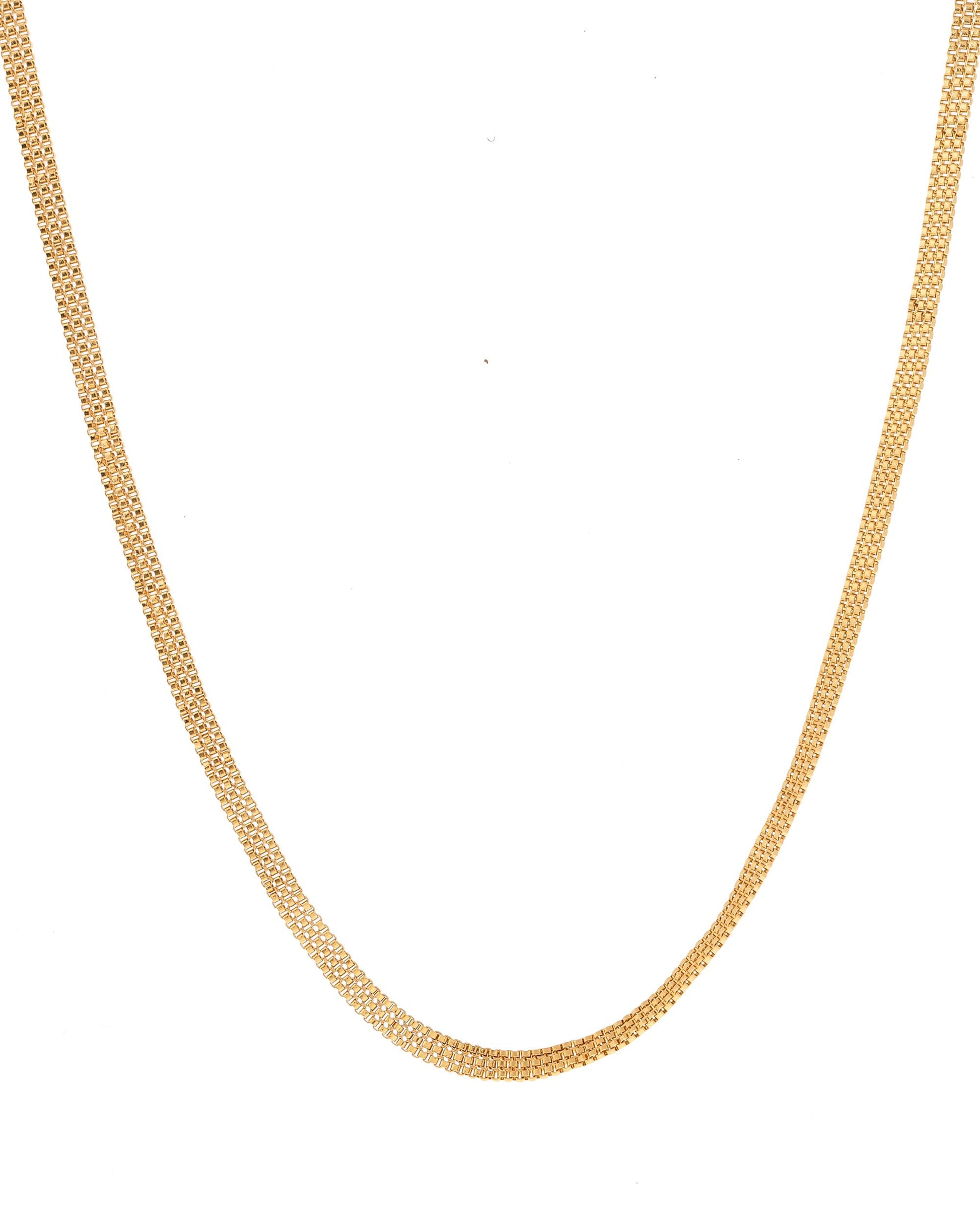 VOJ Gold-Polished Designer Box Men Chain - Distacart