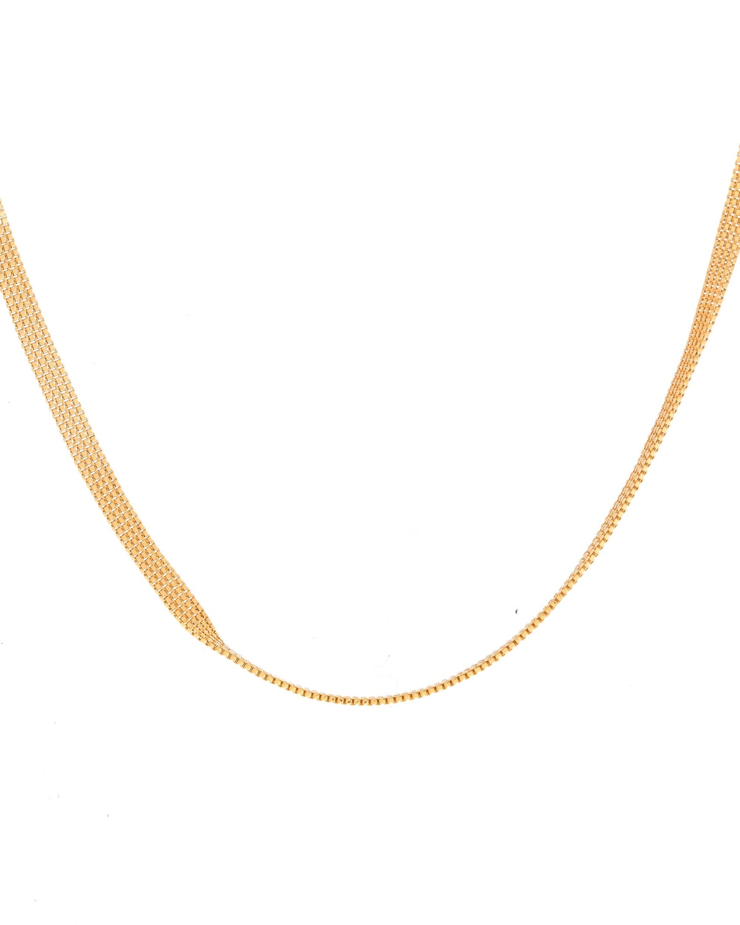 VOJ Gold-Polished Designer Box Men Chain - Distacart