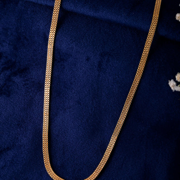 VOJ Gold-Polished Designer Box Men Chain - Distacart