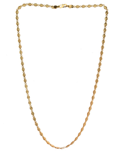 VOJ Gold-Polished Designer Oval Women Chain - Distacart