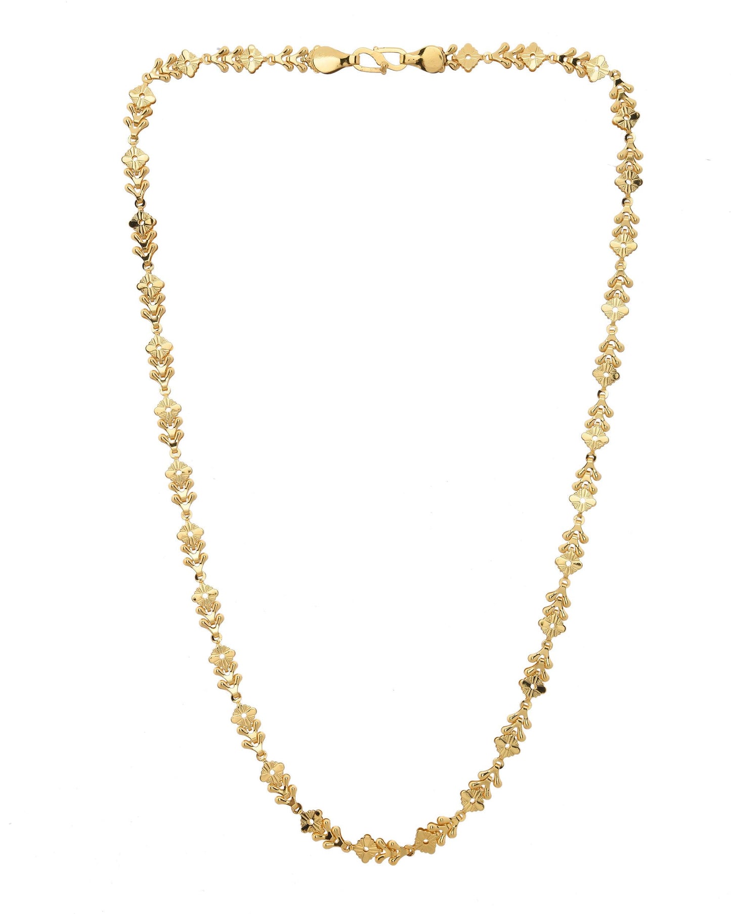 VOJ Gold-Polished Designer Square Women Chain - Distacart