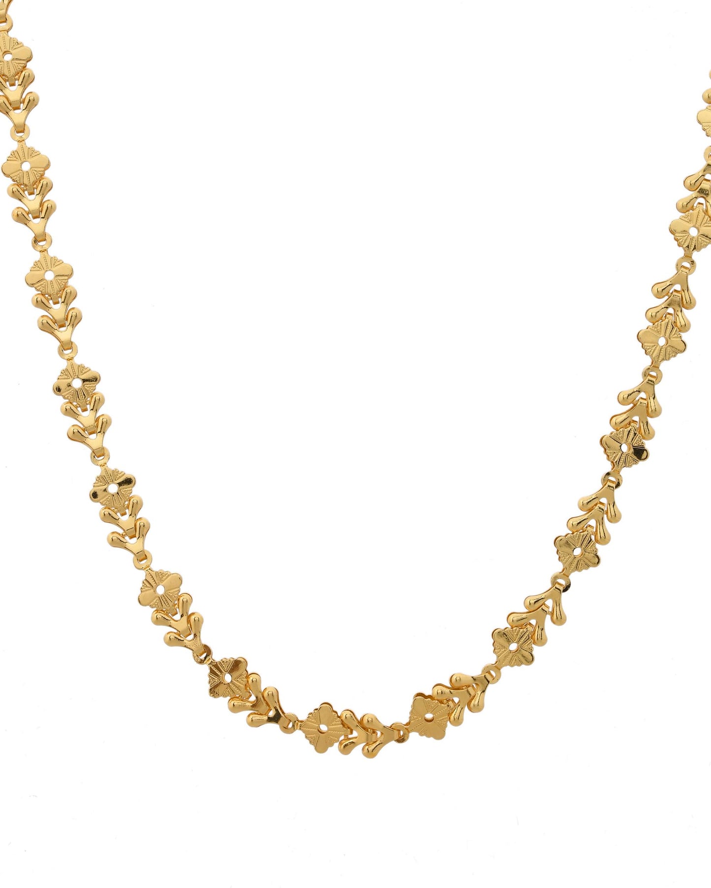 VOJ Gold-Polished Designer Square Women Chain - Distacart