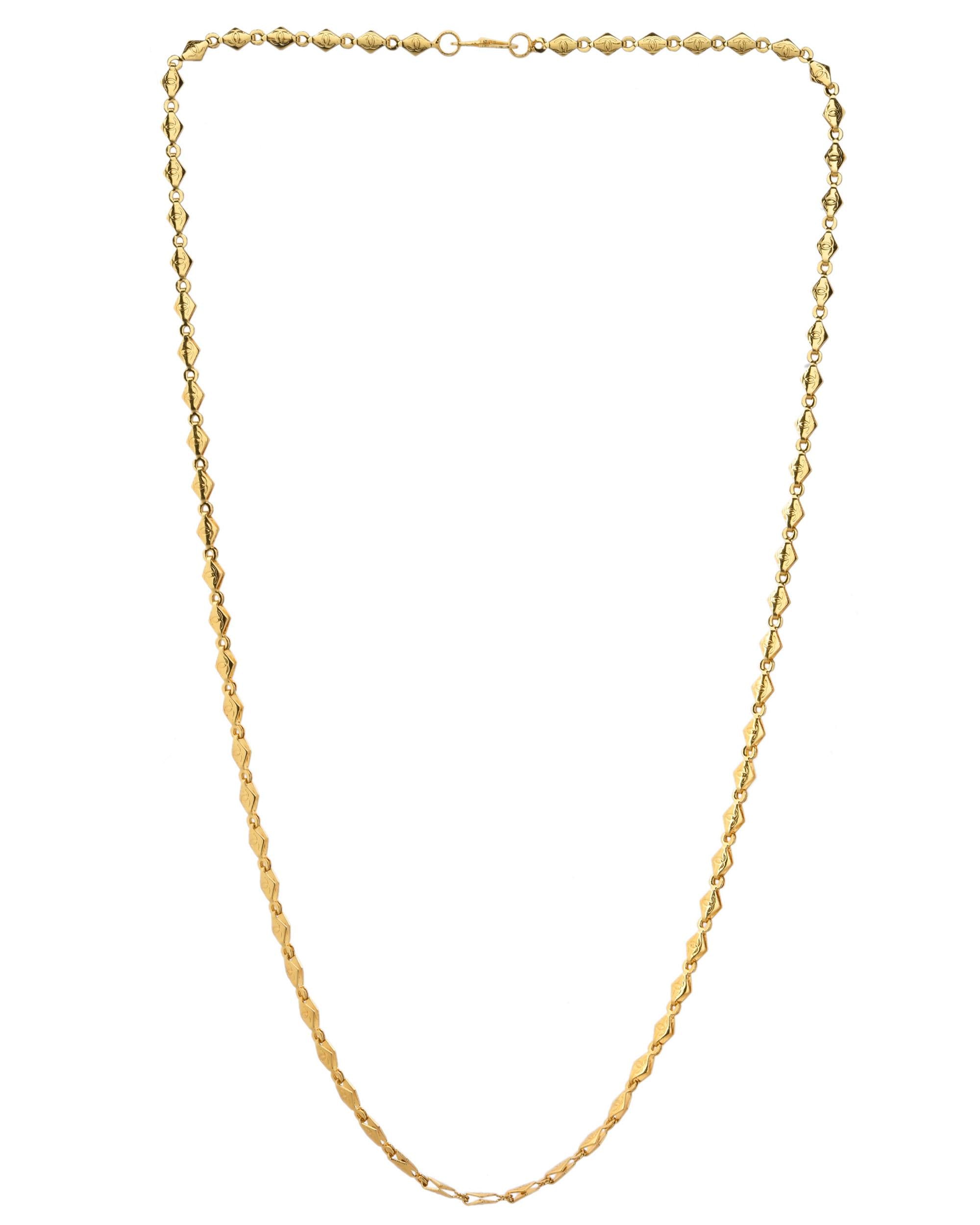 VOJ Gold-Polished Designer Oval Women Chain - Distacart