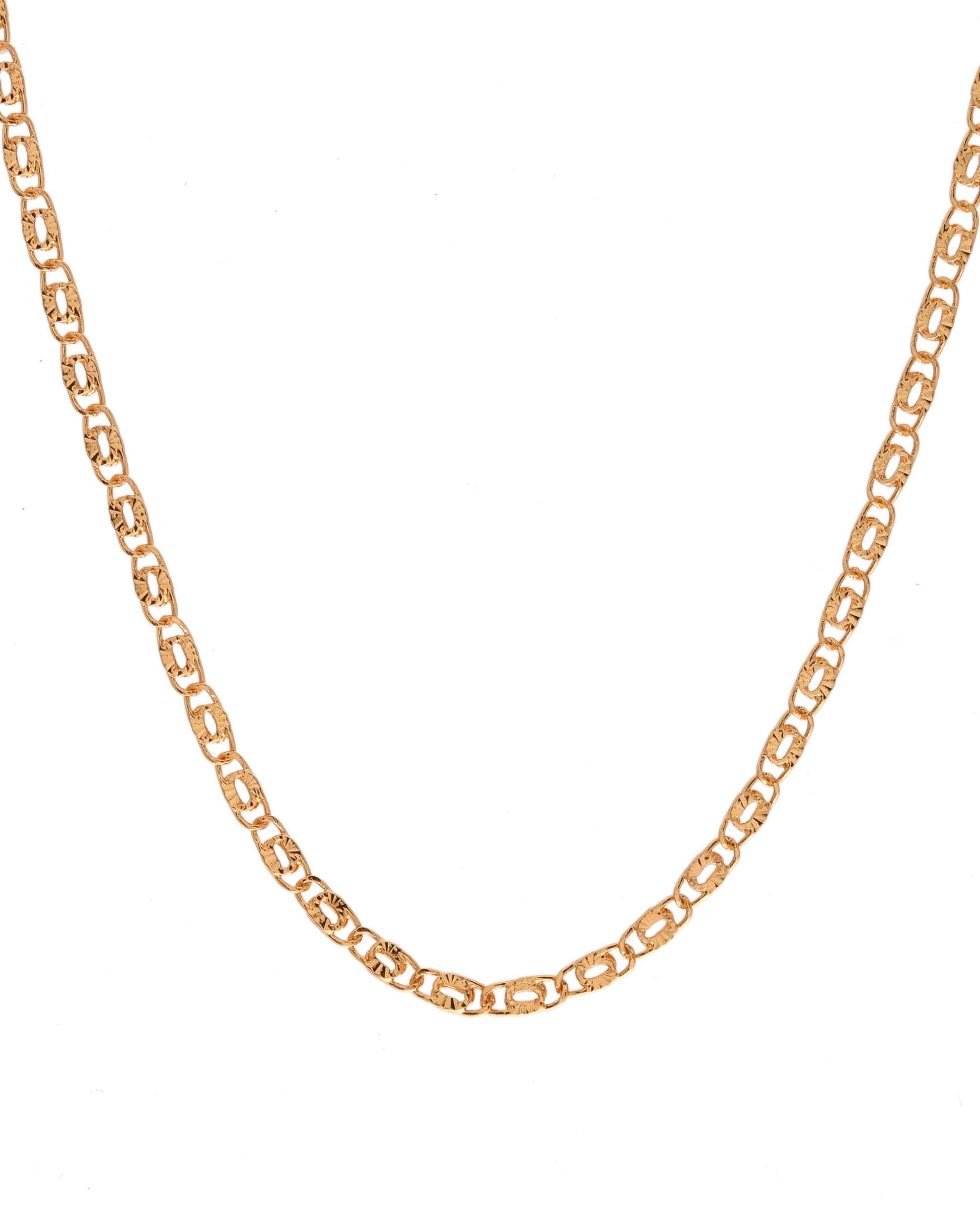 VOJ Gold-Polished Designer Women Chain - Distacart