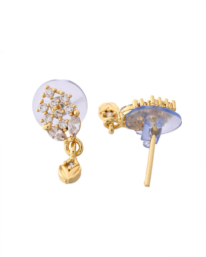 VOJ Gold-Polished AD Stone Studded MangalSutra Set - Distacart