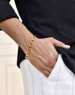 Thumbnail for VOJ Men's Gold Toned Rudraksha Bracelet