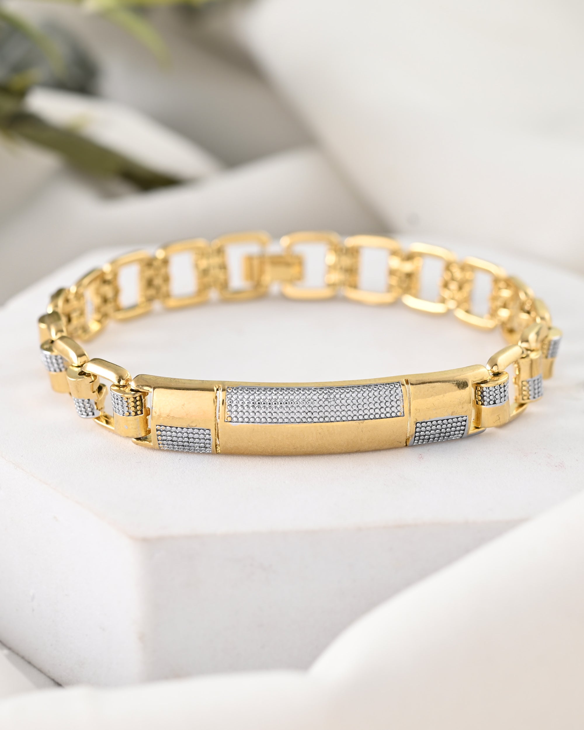 VOJ Dual Toned Men's Desgner Bracelet - Distacart