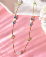 Thumbnail for VOJ Gold-Polished Green Beaded Chain For Women - Distacart