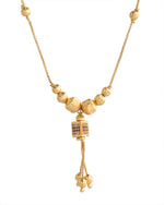 Thumbnail for VOJ Gold-Polished Stainless Steel Multi Color Stone Studded Chain For Women - Distacart