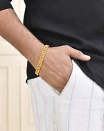 Thumbnail for VOJ Gold-Polished Stainless Steel Elegent Men's Bracelet - Distacart