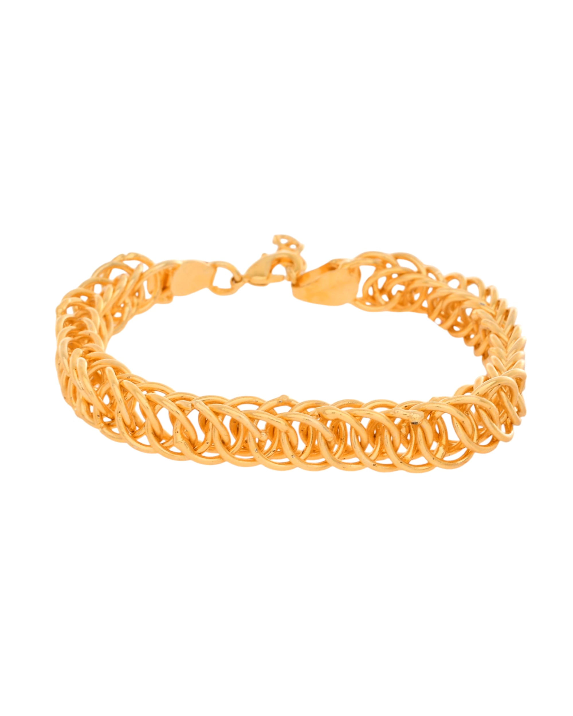 VOJ Gold-Polished Stainless Steel Elegent Men's Bracelet - Distacart