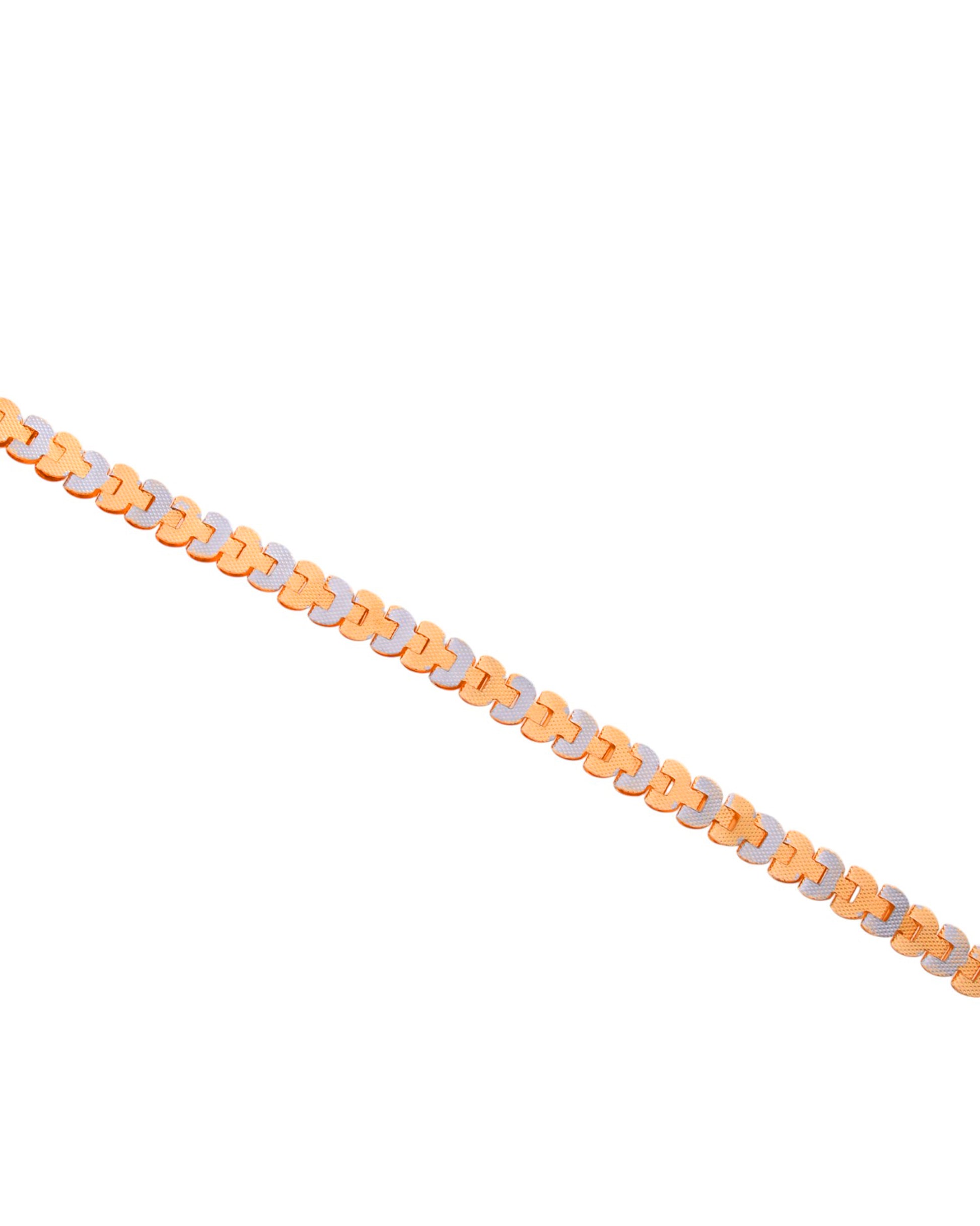 VOJ Dual Tone Stylish Men's Bracelet - Distacart