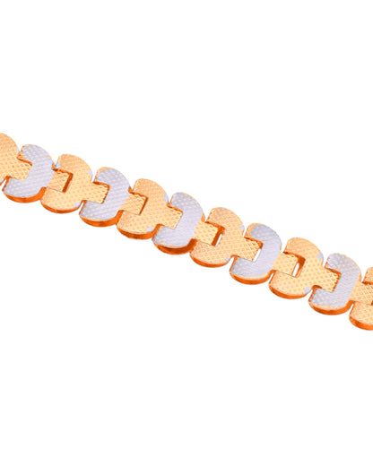 VOJ Dual Tone Stylish Men's Bracelet - Distacart