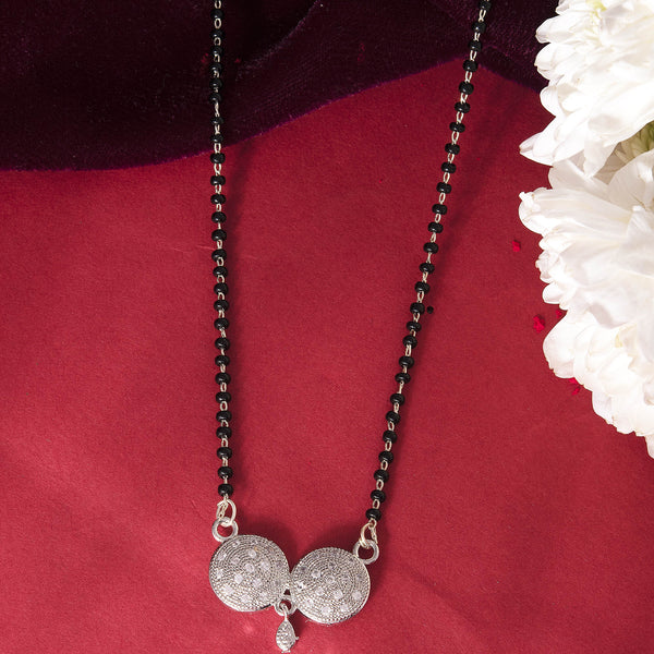 VOJ Silver Plated Stone Studded Elegent Mangalsutra - Distacart