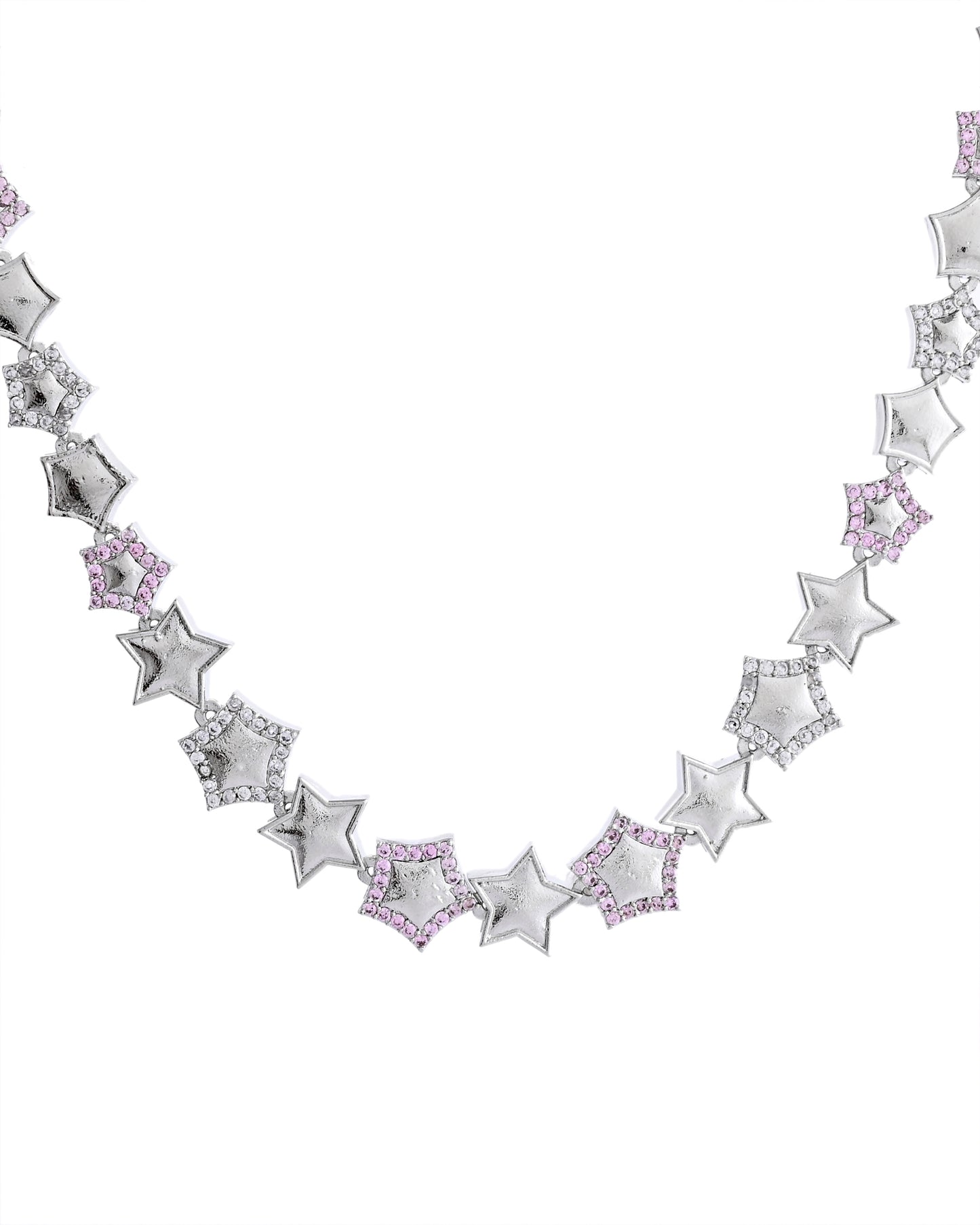VOJ Silver Plated Star Shaped Necklace With Earrings Set - Distacart