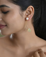Thumbnail for VOJ Gold Toned Pearl And Stone Studded Earrings - Distacart