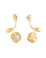Thumbnail for VOJ Gold Toned Floral Shaped Elegent Earrings - Distacart
