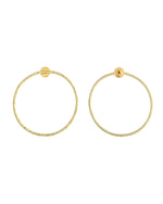 Thumbnail for VOJ Gold Toned Circular Studs Earrings - Distacart