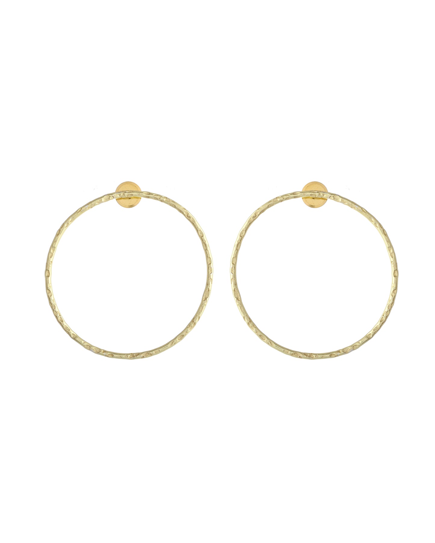 VOJ Gold Toned Circular Studs Earrings - Distacart